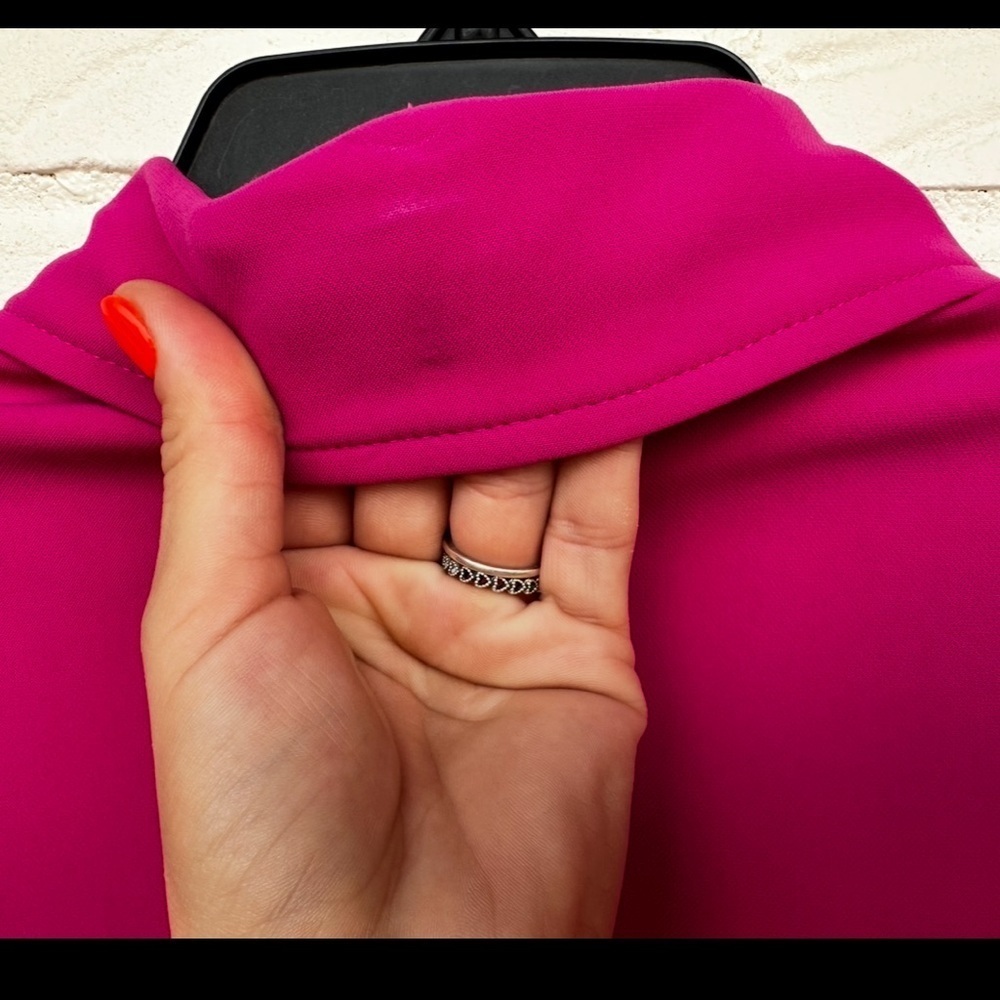 New Moschino Bondage Lacing Crepe Hot Pink Blazer Size 4 - Picture 12 of 16